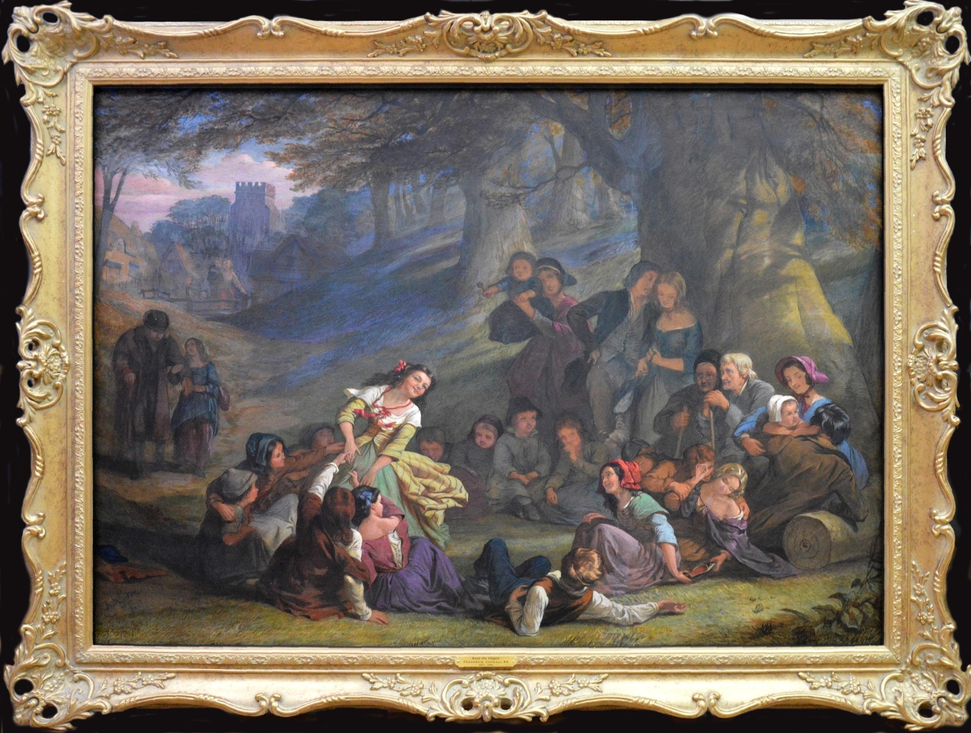 Large Mid 19th Century Royal Academy Exhibition Painting of English Summer Game