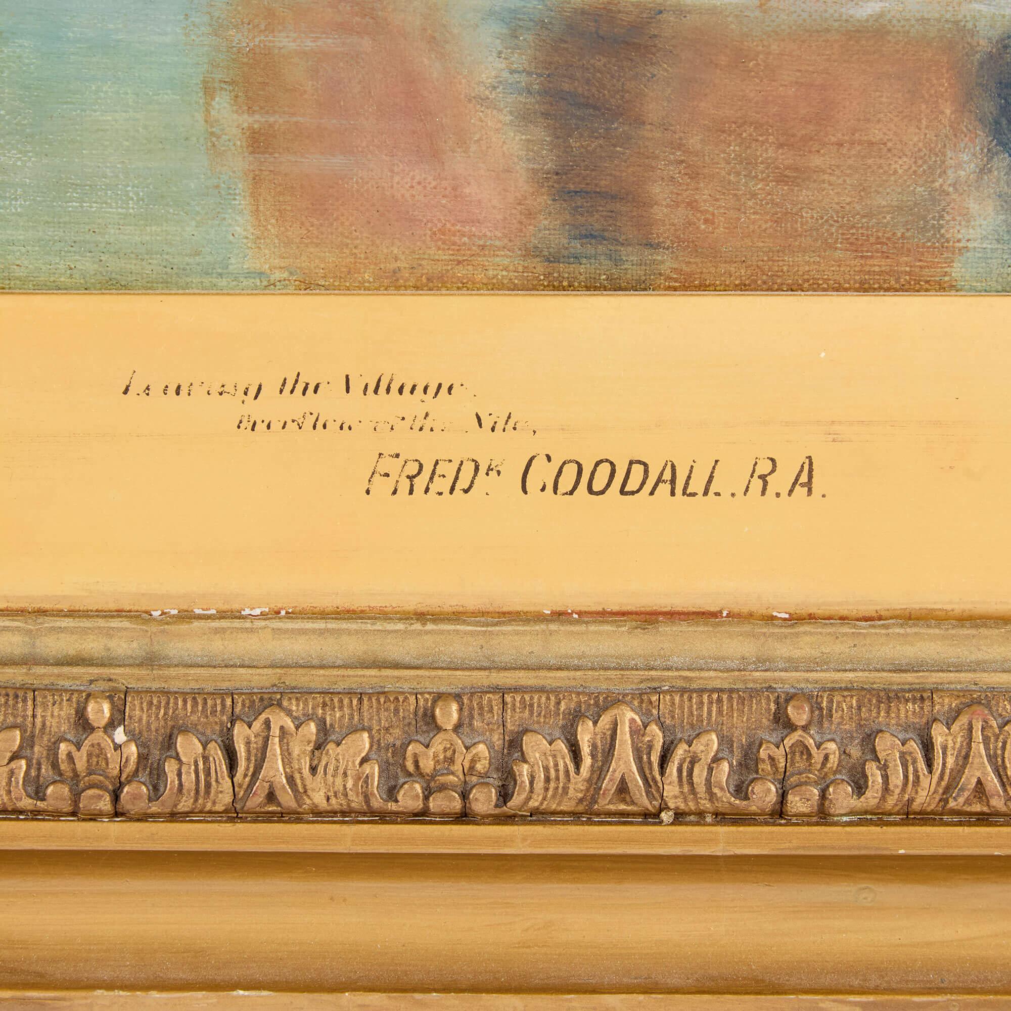 Gran óleo figurativo orientalista de Frederick Goodall en venta 2