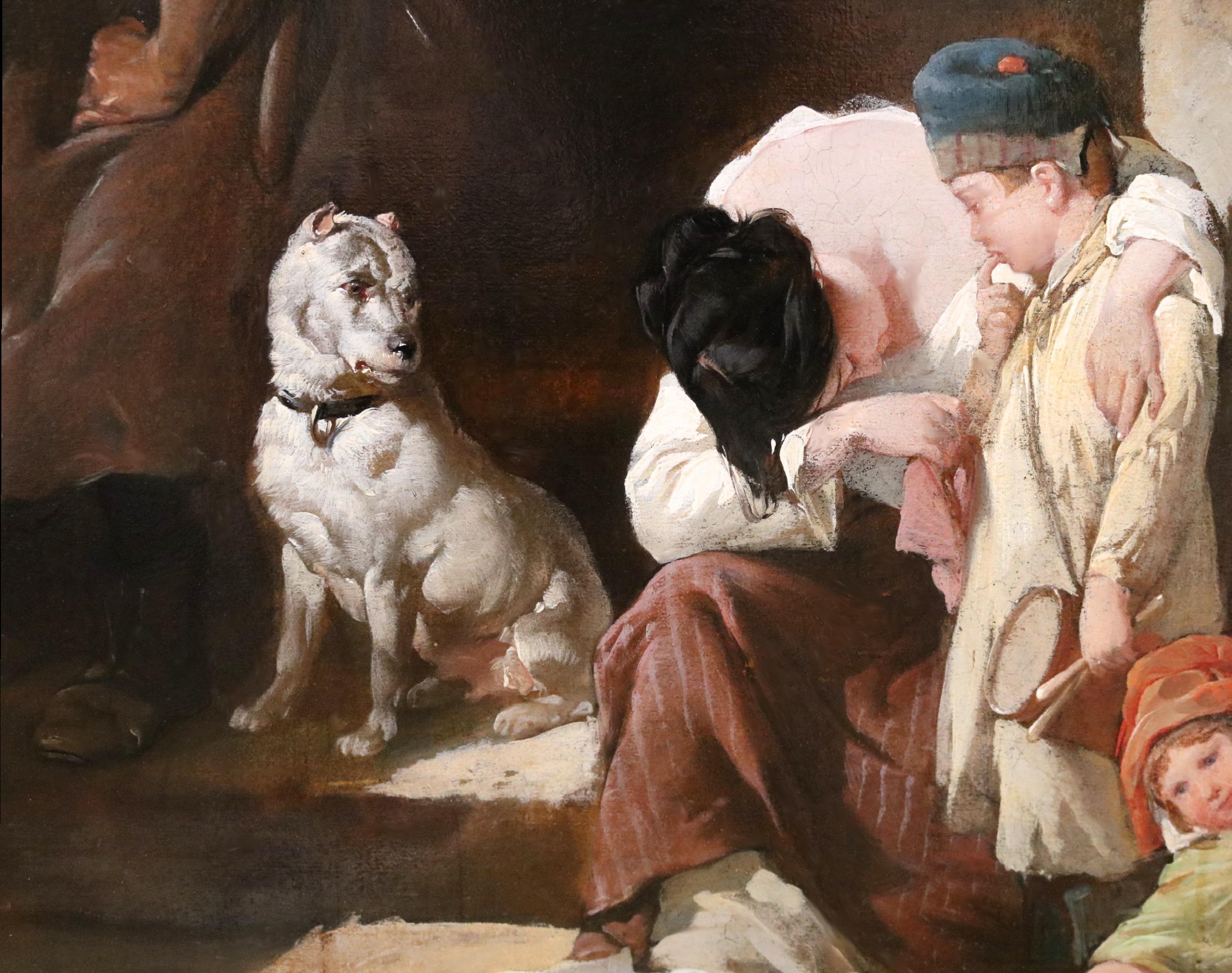 News of the War - Très grande peinture à l'huile de la Royal Academy du 19e siècle 5