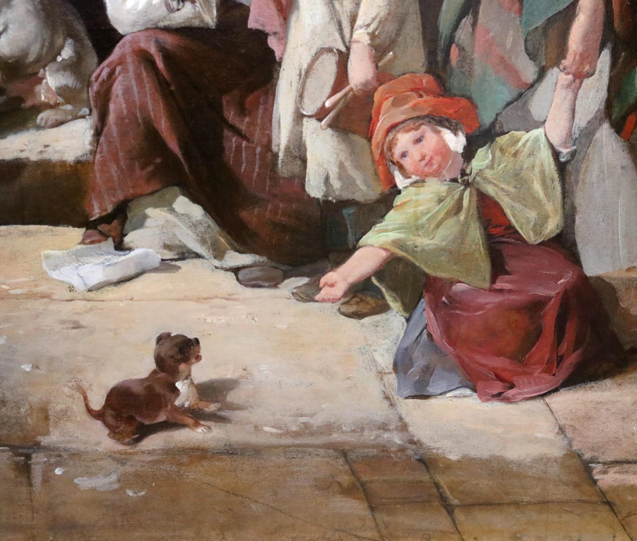 News of the War - Très grande peinture à l'huile de la Royal Academy du 19e siècle 3