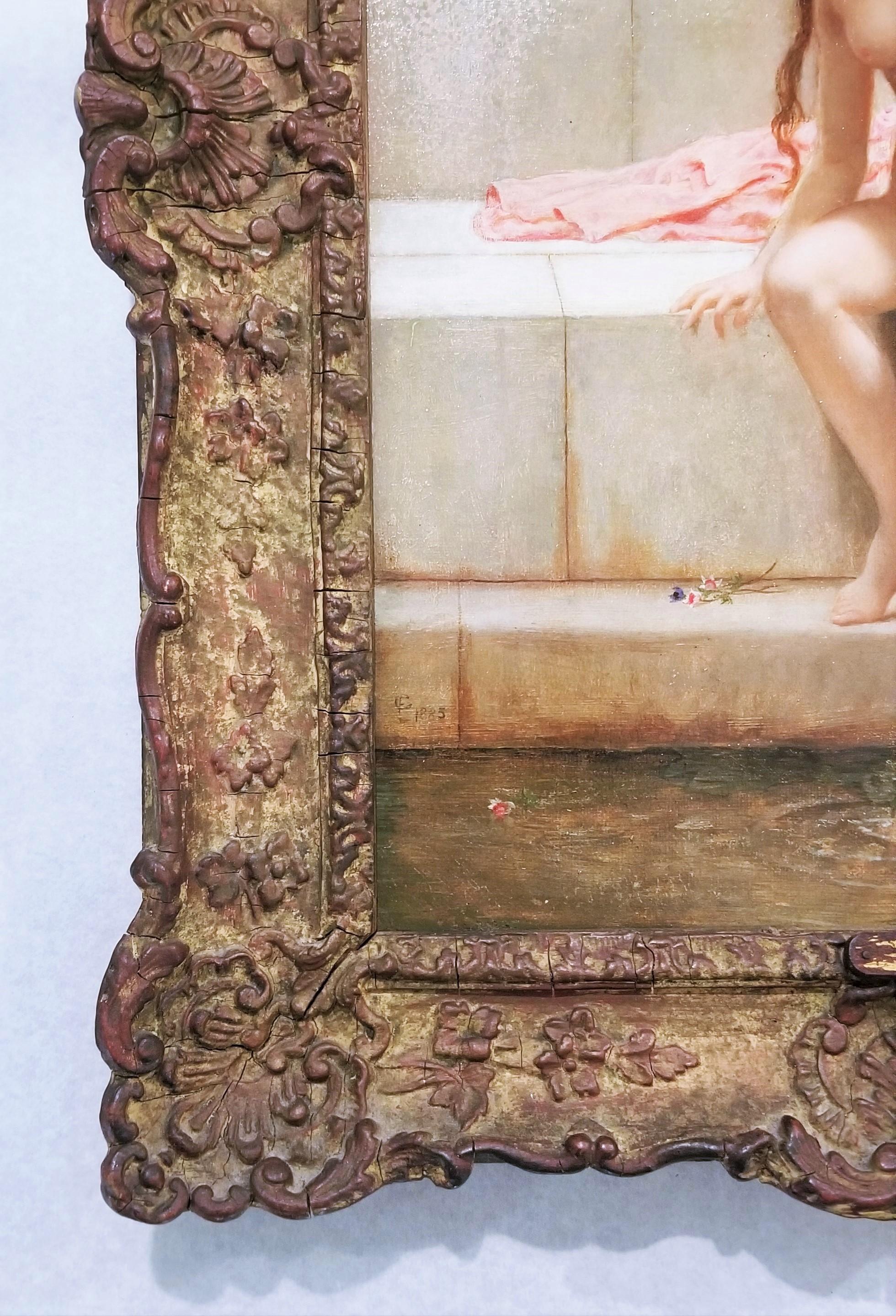 Susannah (Without the Elders) /// Old Masters British Nude Bath histoire biblique - Victorien Painting par Frederick Goodall R.A.