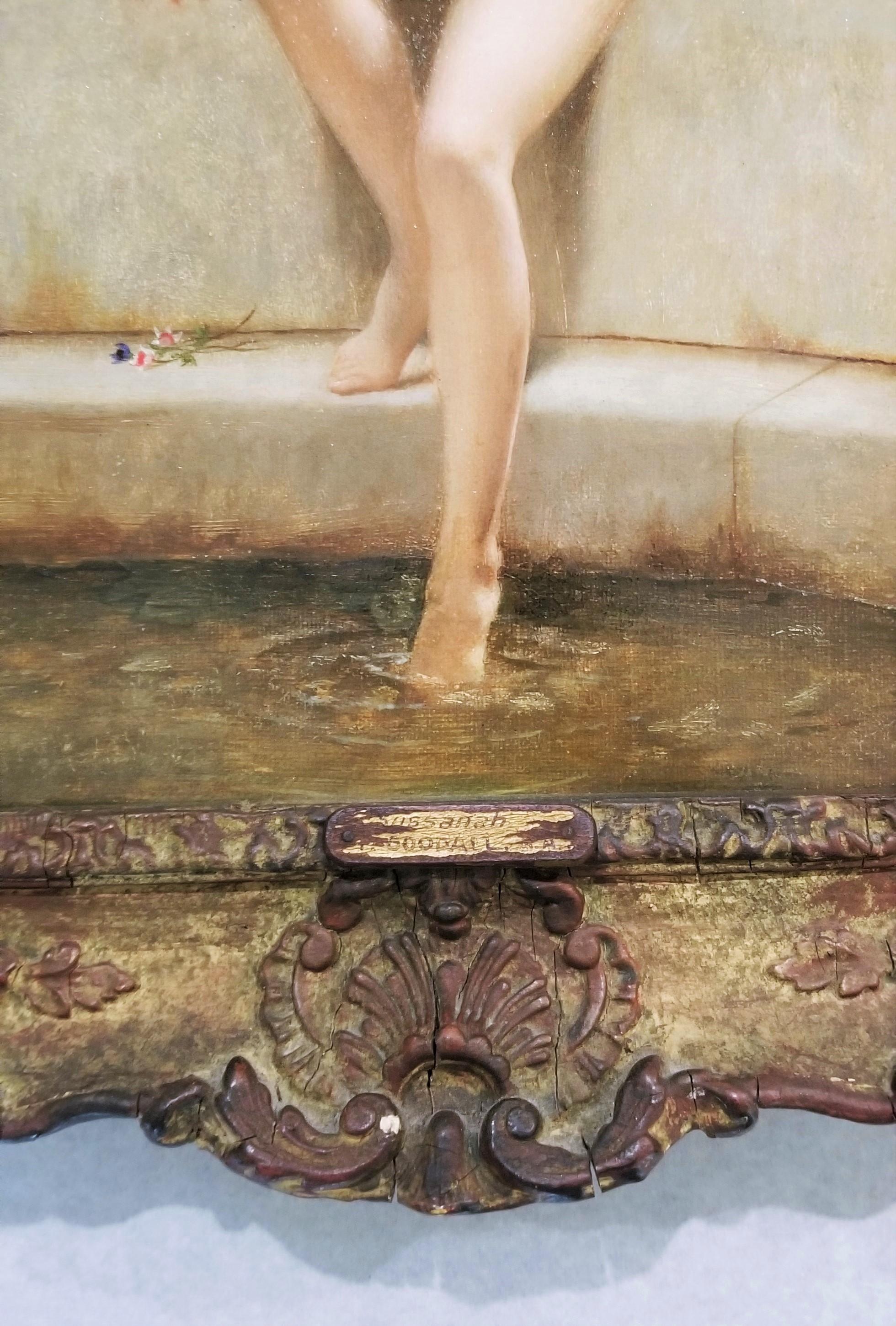 Susannah (Without the Elders) /// Old Masters British Nude Bath histoire biblique en vente 4
