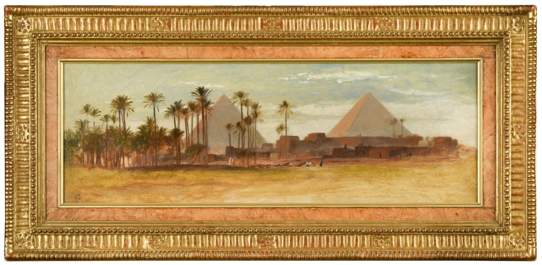 Frederick Goodall R.A. Landscape Painting - The Pyramids, Egypt