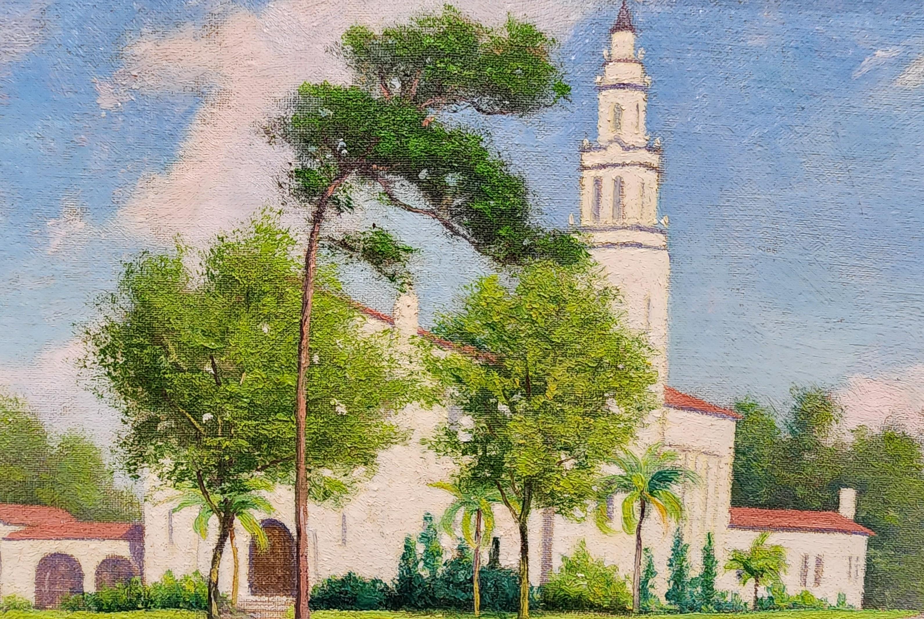 Knowles-Gedächtniskapelle, Winter Park, Florida, 1930er Jahre (Amerikanischer Realismus), Painting, von Frederick Hamilton Daniels 