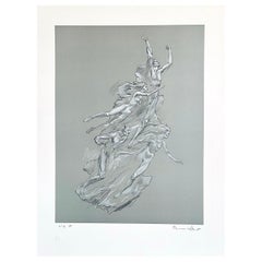 HEROIC SPIRIT Signed Lithograph, 1992 Olympics, Nude Figures, Motivational Art