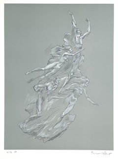 HEROIC SPIRIT Signed Lithograph, 1992 Olympics, Nude Figures, Motivational Art