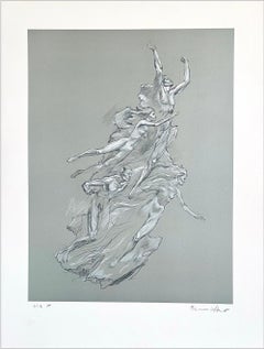 HEROIC SPIRIT Signed Lithograph, 1992 Olympics, Nude Figures, Motivational Art