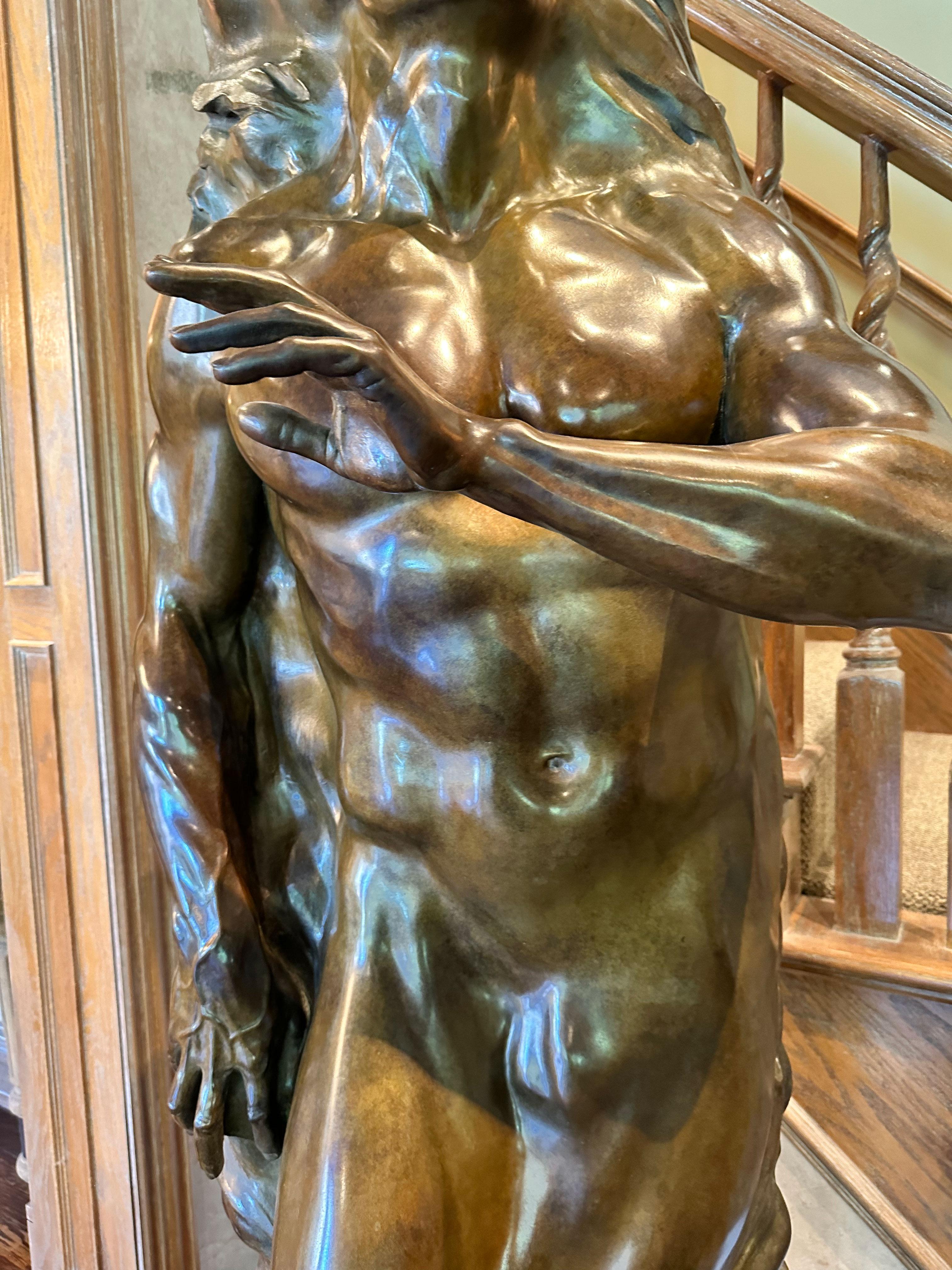„Adam, vollformatige Skulptur“, Frederick Hart, Bronzeskulptur, figurativer Mann im Angebot 9