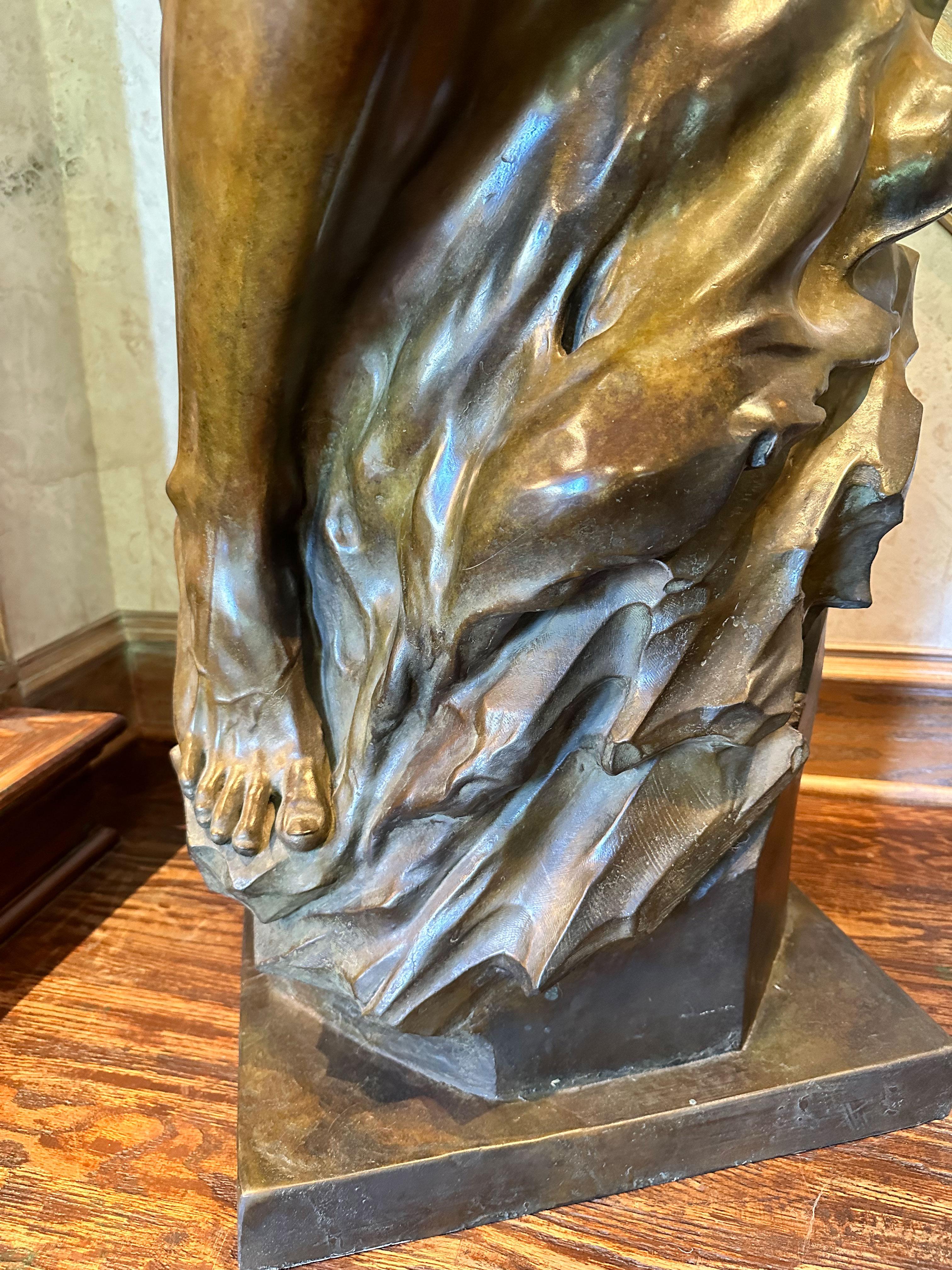 „Adam, vollformatige Skulptur“, Frederick Hart, Bronzeskulptur, figurativer Mann im Angebot 7