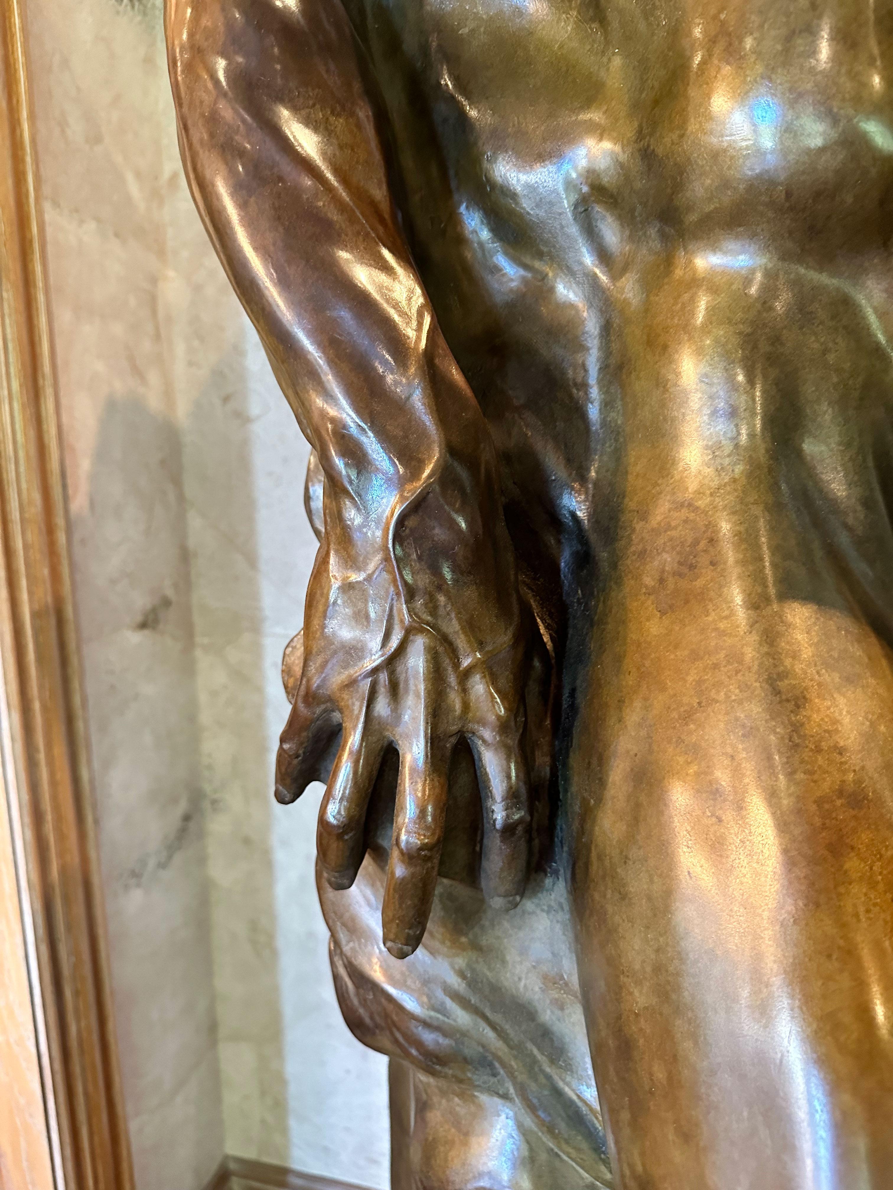 „Adam, vollformatige Skulptur“, Frederick Hart, Bronzeskulptur, figurativer Mann im Angebot 8
