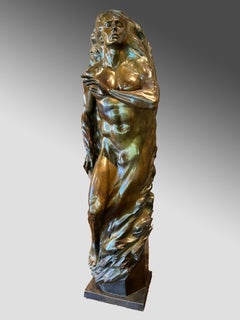 „Adam, vollformatige Skulptur“, Frederick Hart, Bronzeskulptur, figurativer Mann