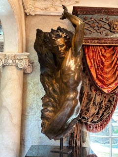 "Ex Nihilo Figura 4", Frederick Hart, Escultura de bronce, Hombre figurativo