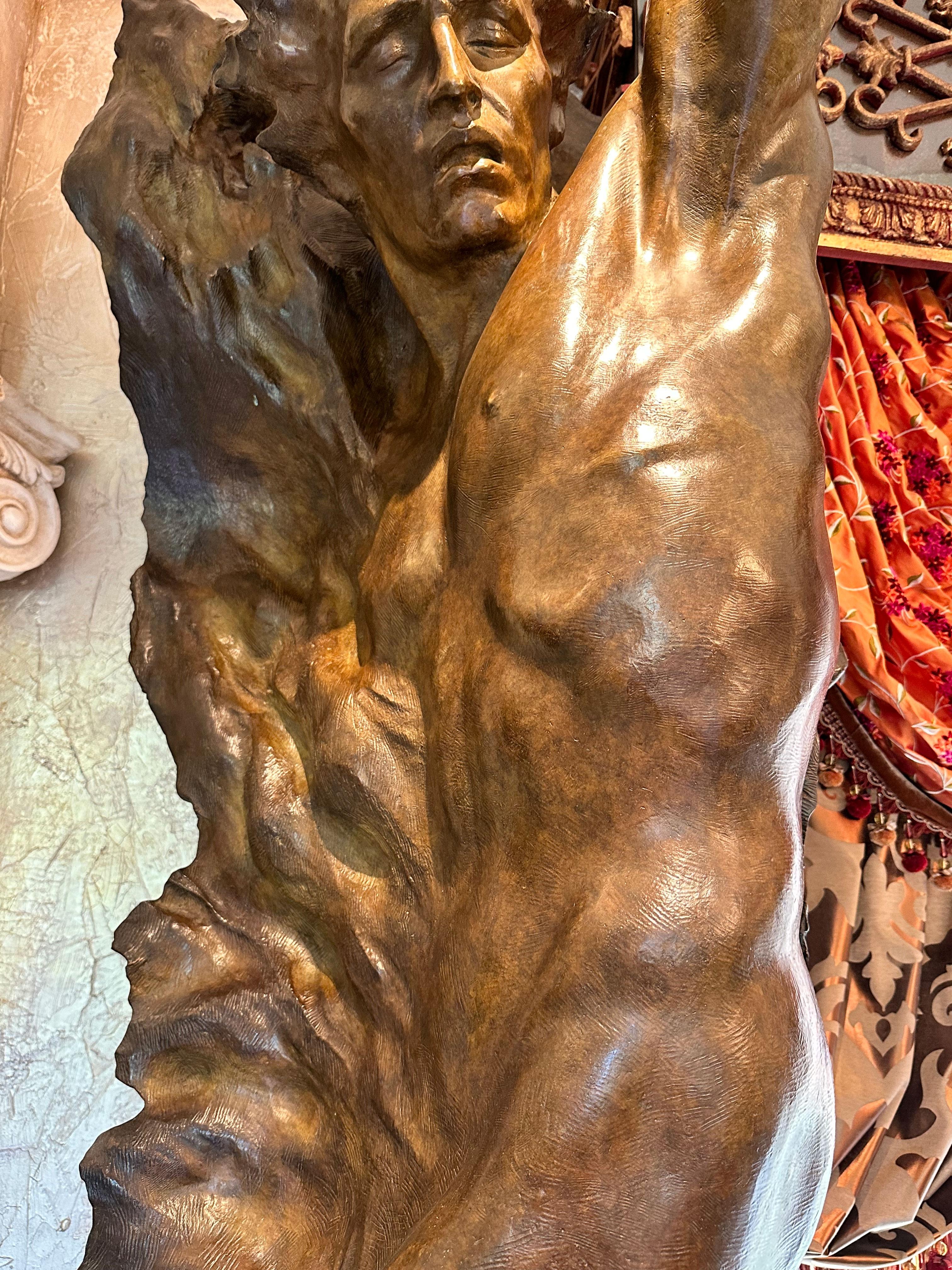 „Ex Nihilo Figure 4“, Frederick Hart, Bronzeskulptur, figurativer Mann im Angebot 3