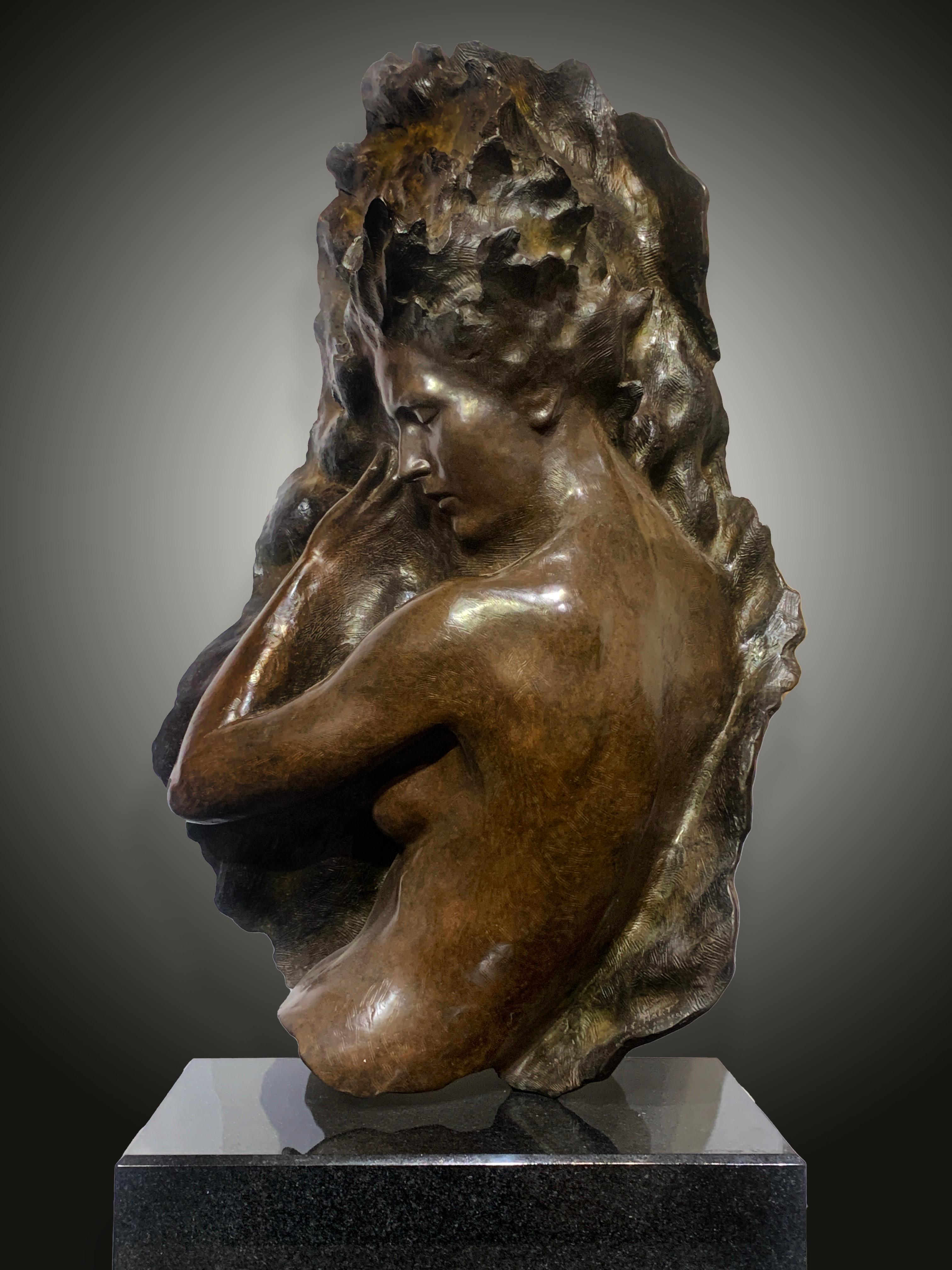 "Ex Nihilo Fragment 6", Frederick Hart, Figurative Bronze Sculpture, 39X23X12 in