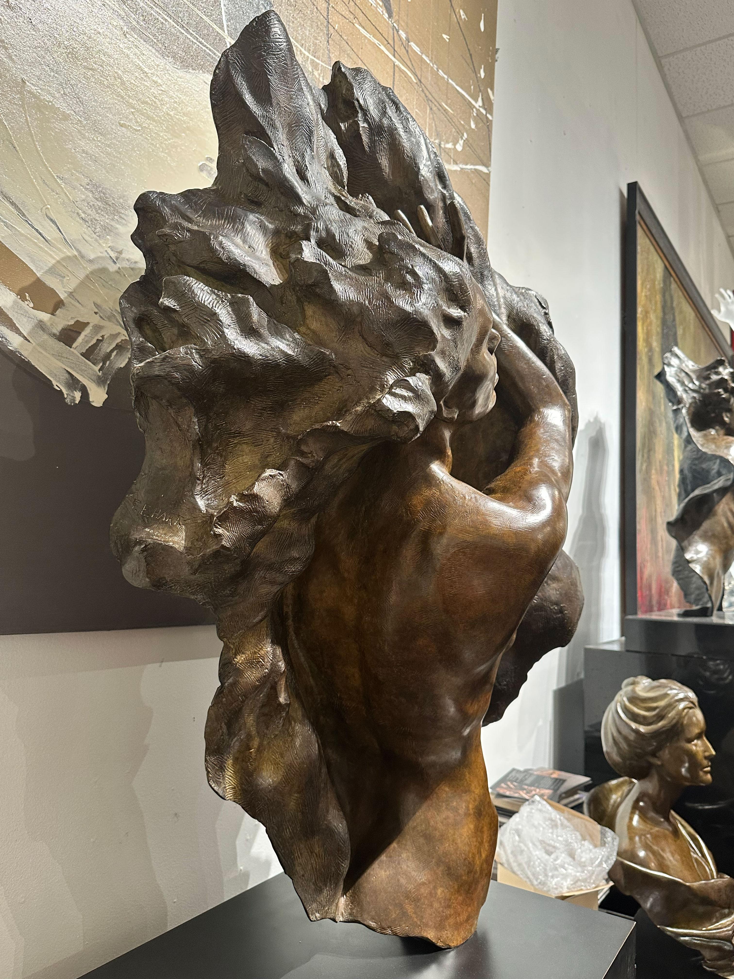 „Ex Nihilo Fragment 7“, Frederick Hart, Bronzeskulptur, Frauenfigur im Angebot 4