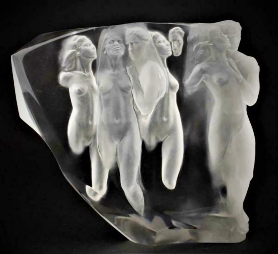 Hart, Frederick
“Gerontion”(Acrylic Acrylic) 
1982
Limited Edition Sculpture – Lucite
Edition Size: 13/100
Size :11.5″ X 13″ X 3.5″
Hand Signed: Yes, Signed and numbered by the artist
Condition: Excellent – The Sculpture is in excellent