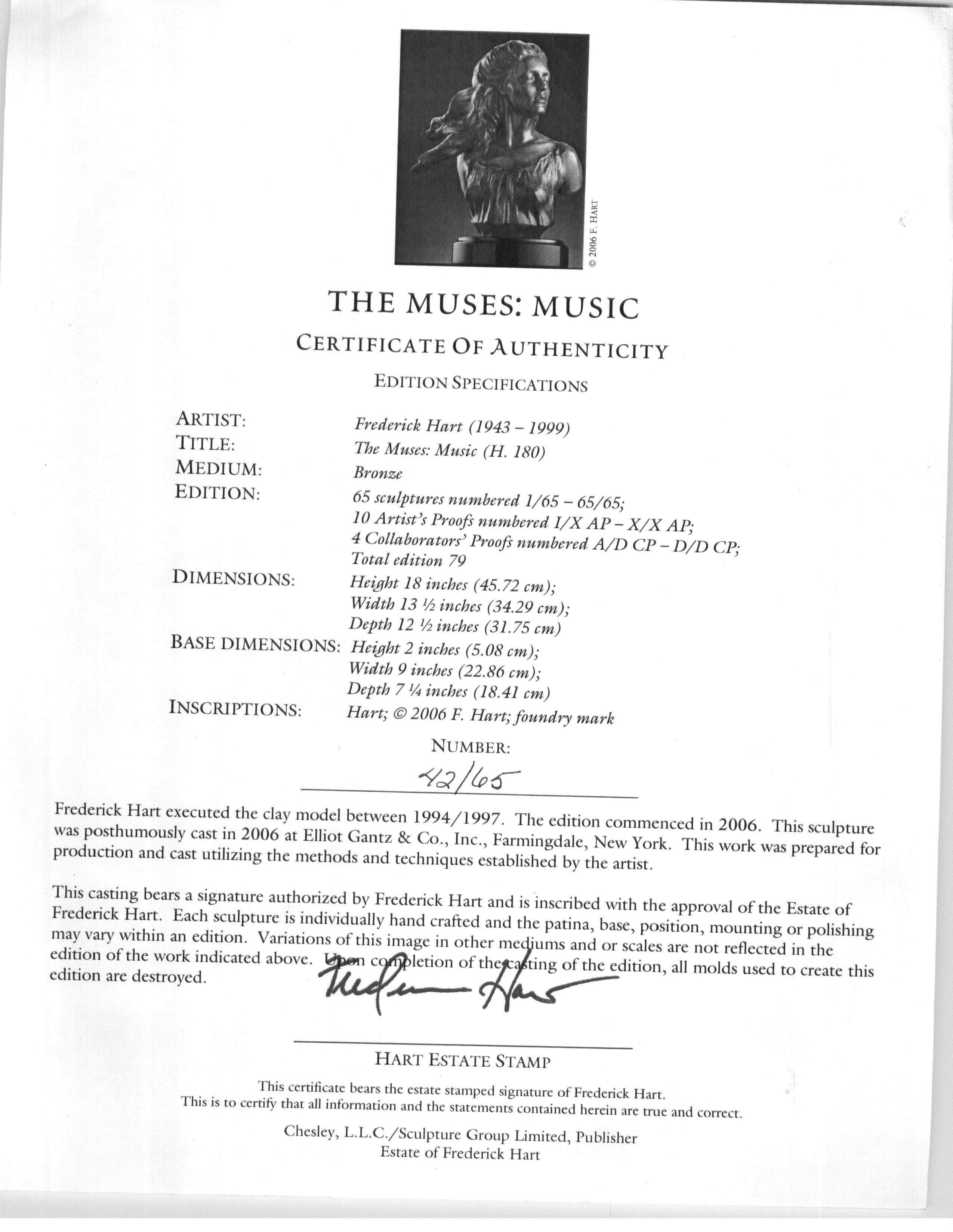 „The Muses Suit“ Bronzesammlung von Tanz, Musik, Poesie und Theater, 42/65 im Angebot 9