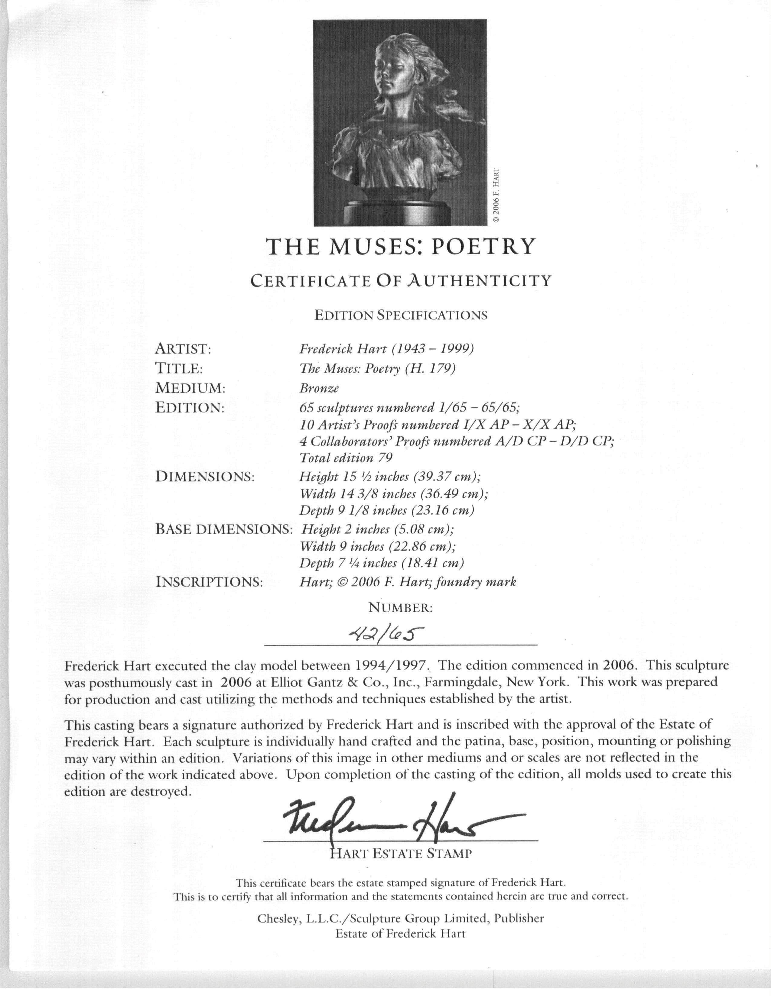 „The Muses Suit“ Bronzesammlung von Tanz, Musik, Poesie und Theater, 42/65 im Angebot 11