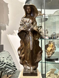 "The Source", Frederick Hart, Bronze Sculpture & Fountain, Half Life Size, 1995