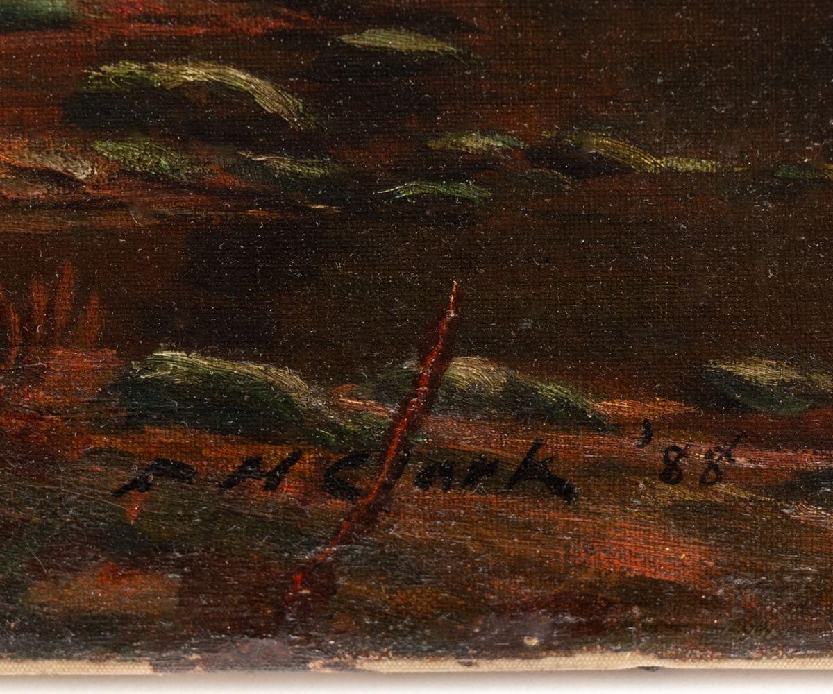 Herbstliche Landschaftsszene (Schwarz), Landscape Painting, von Frederick Hatfield Clark