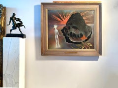 Surrealist Landscape,  Mountain with Nude Woman - Perls Gallery