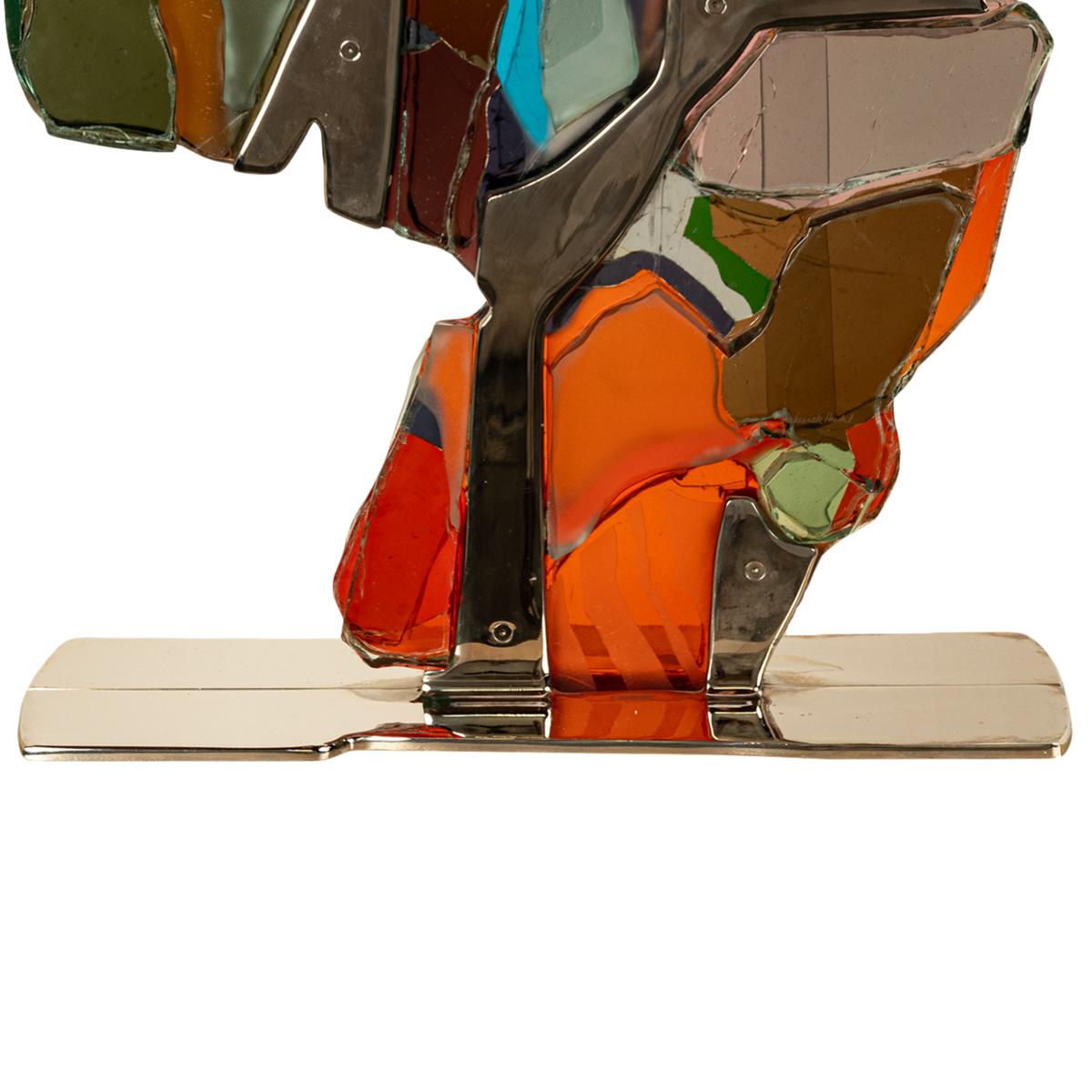 Escultura de níquel de vidrio laminado modernista abstracto del noroeste del Pacífico de Oregón 10