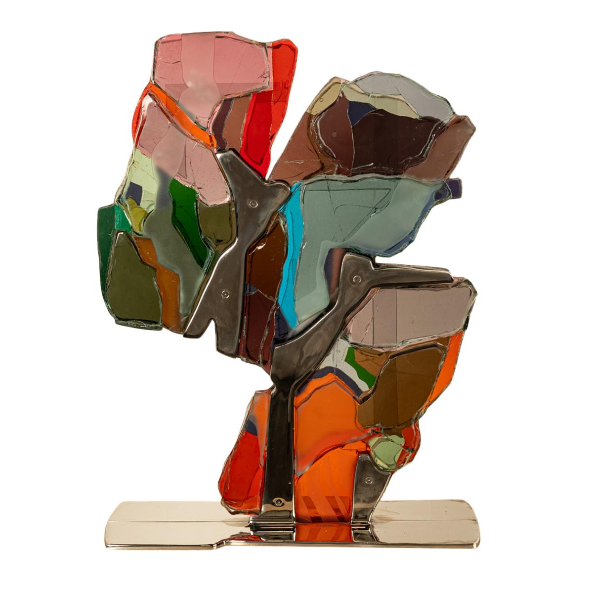 Escultura de níquel de vidrio laminado modernista abstracto del noroeste del Pacífico de Oregón - Sculpture de Frederick Heidel