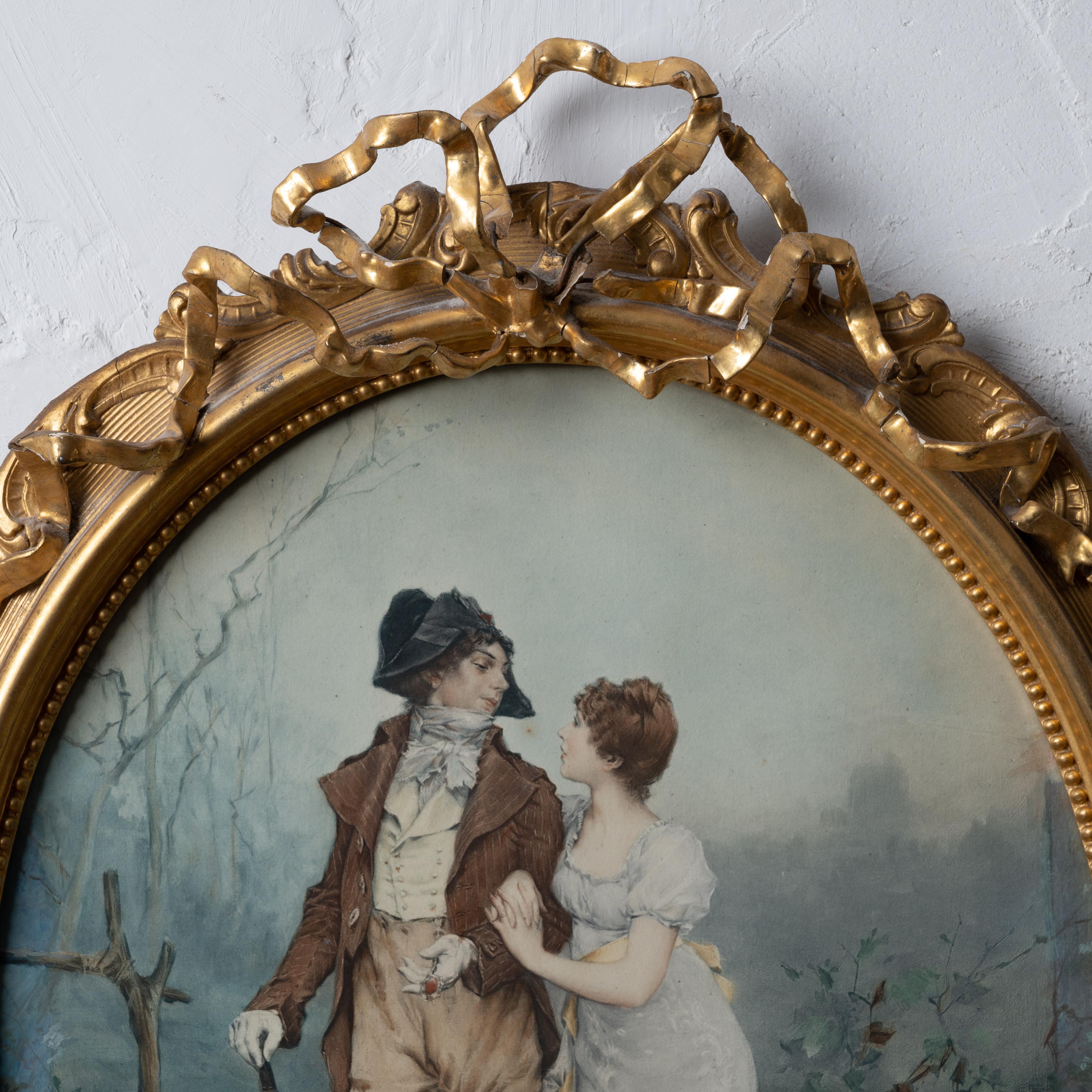 Louis XVI Frederick Hendrik Kaemmerer - Oval Mezzotint, c.1880s For Sale