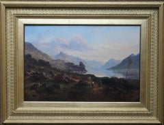 Scottish Loch - British Victorian art landscape oil painting Birmingham artist