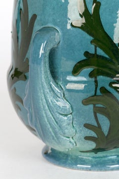 Vase Poppies Art Nouveau peint à la main Moonlight de Frederick Hurten Rhead Wardle