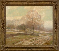 View of a Farmhouse Through Trees