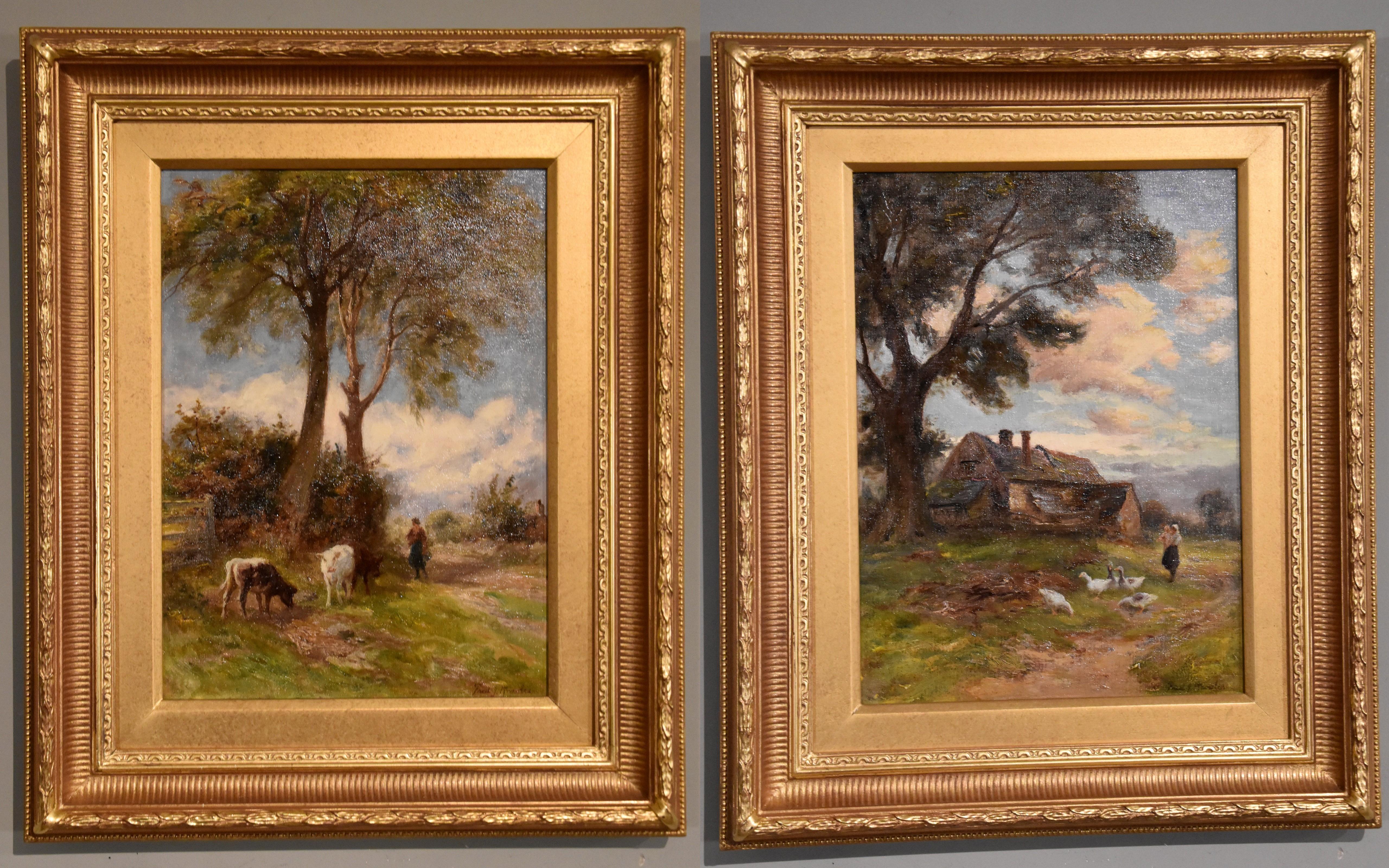 Oil Painting Pair by Frederick James Knowles