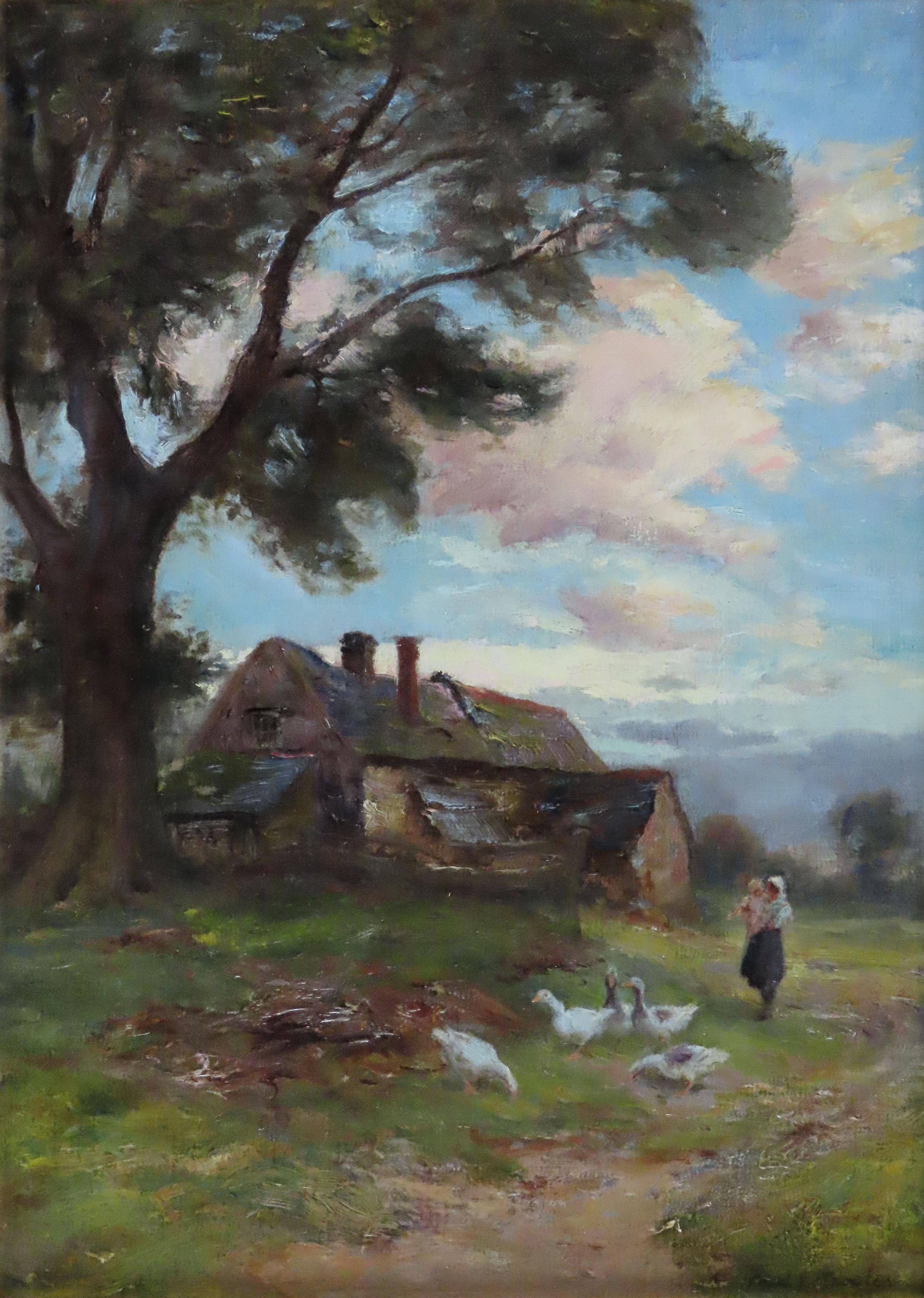 Pair of Oils on Canvas by F. J . Knowles 