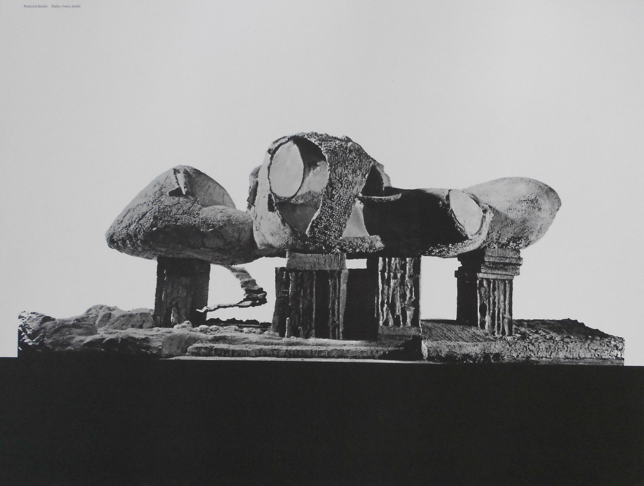 Frederick John Kiesler Landscape Print - "Frederick Kiesler: An Exhibition of Architecture and Sculpture"