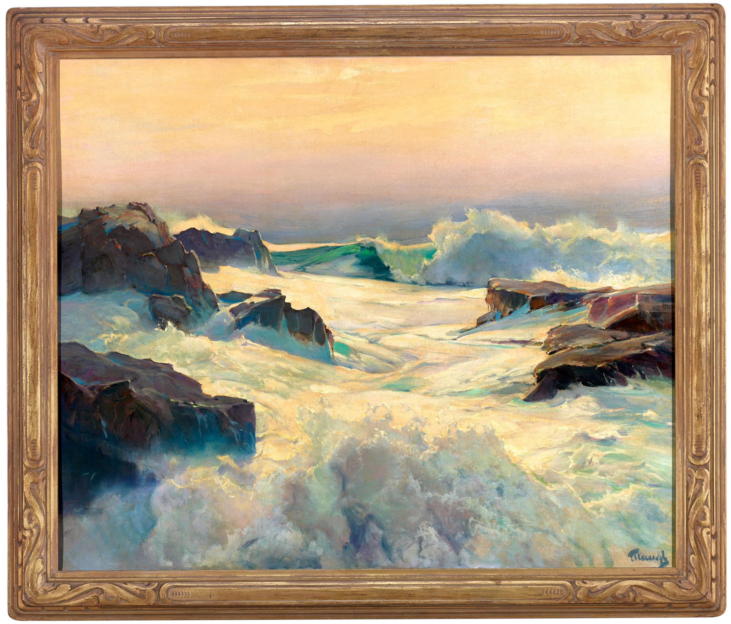 Big Seas at High Water - Painting by Frederick Judd Waugh