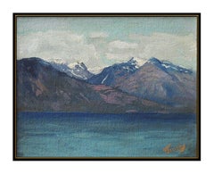 Frederick Judd Waugh Original Oil Painting On Board Antique Seascape Signed Art