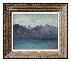 Frederick Judd Waugh Original Oil Painting On Board Antique Seascape Signed Art