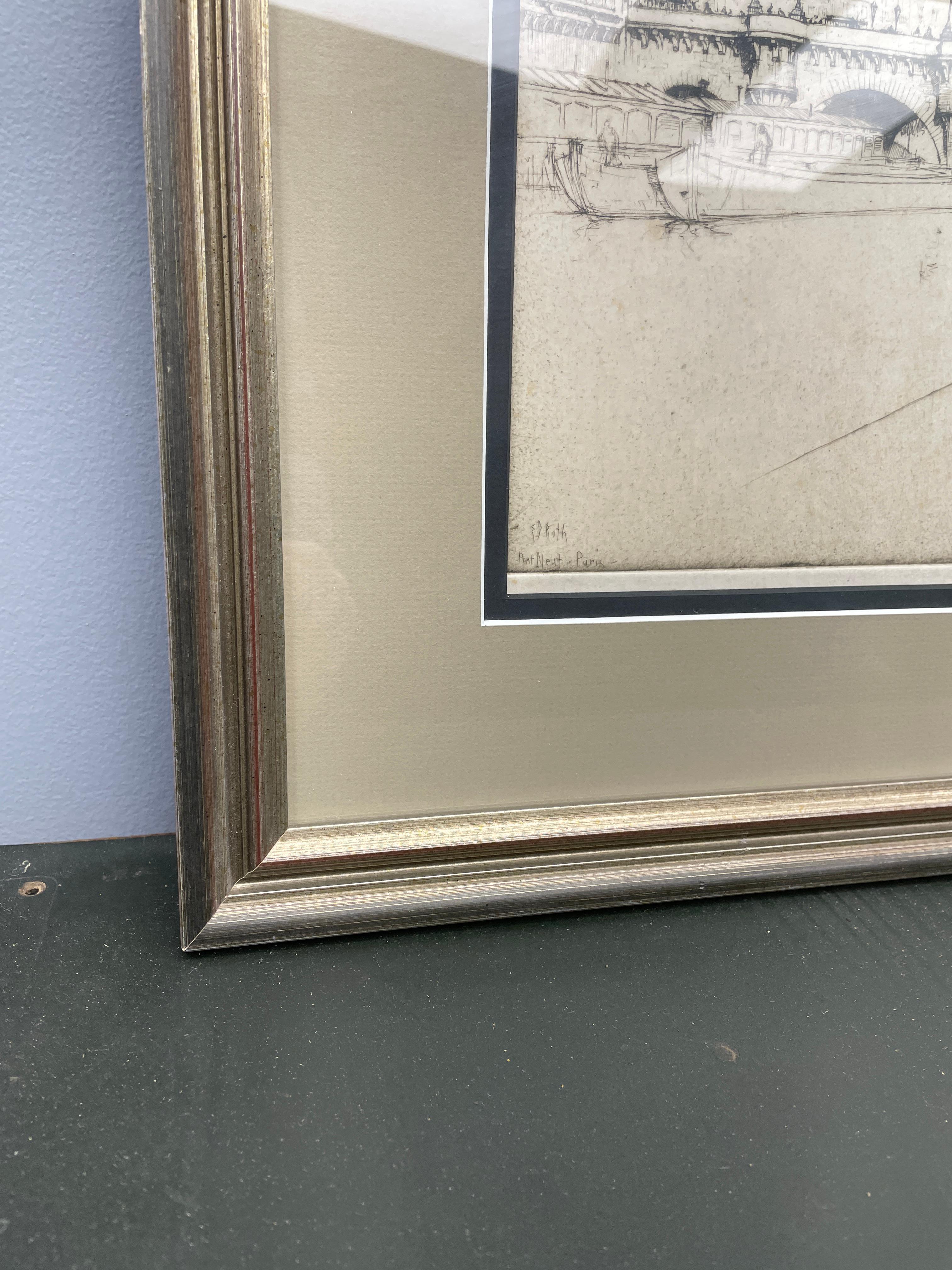 Frederick Keppel Etching Mansion in Woods, Ernst D. Roth Artist Proof Signed For Sale 3