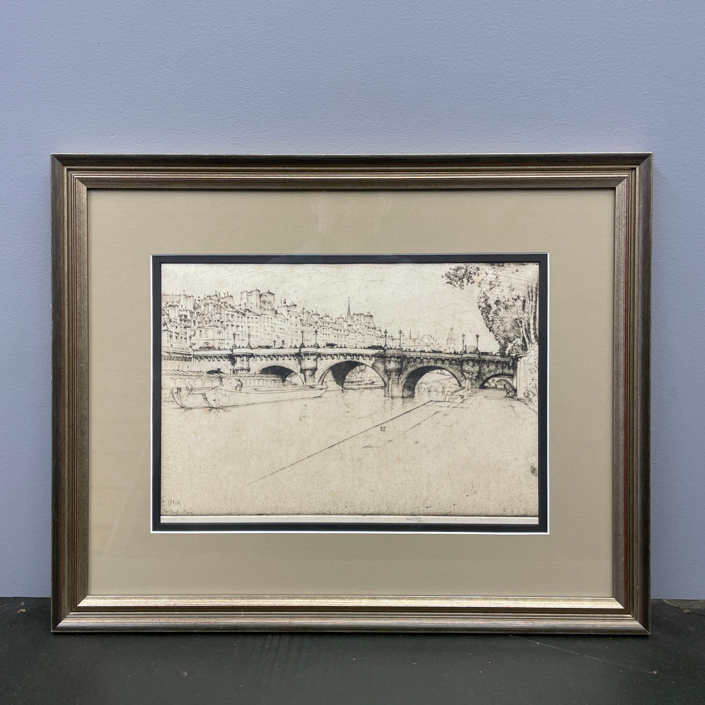 American Frederick Keppel Etching Mansion in Woods, Ernst D. Roth Artist Proof Signed For Sale