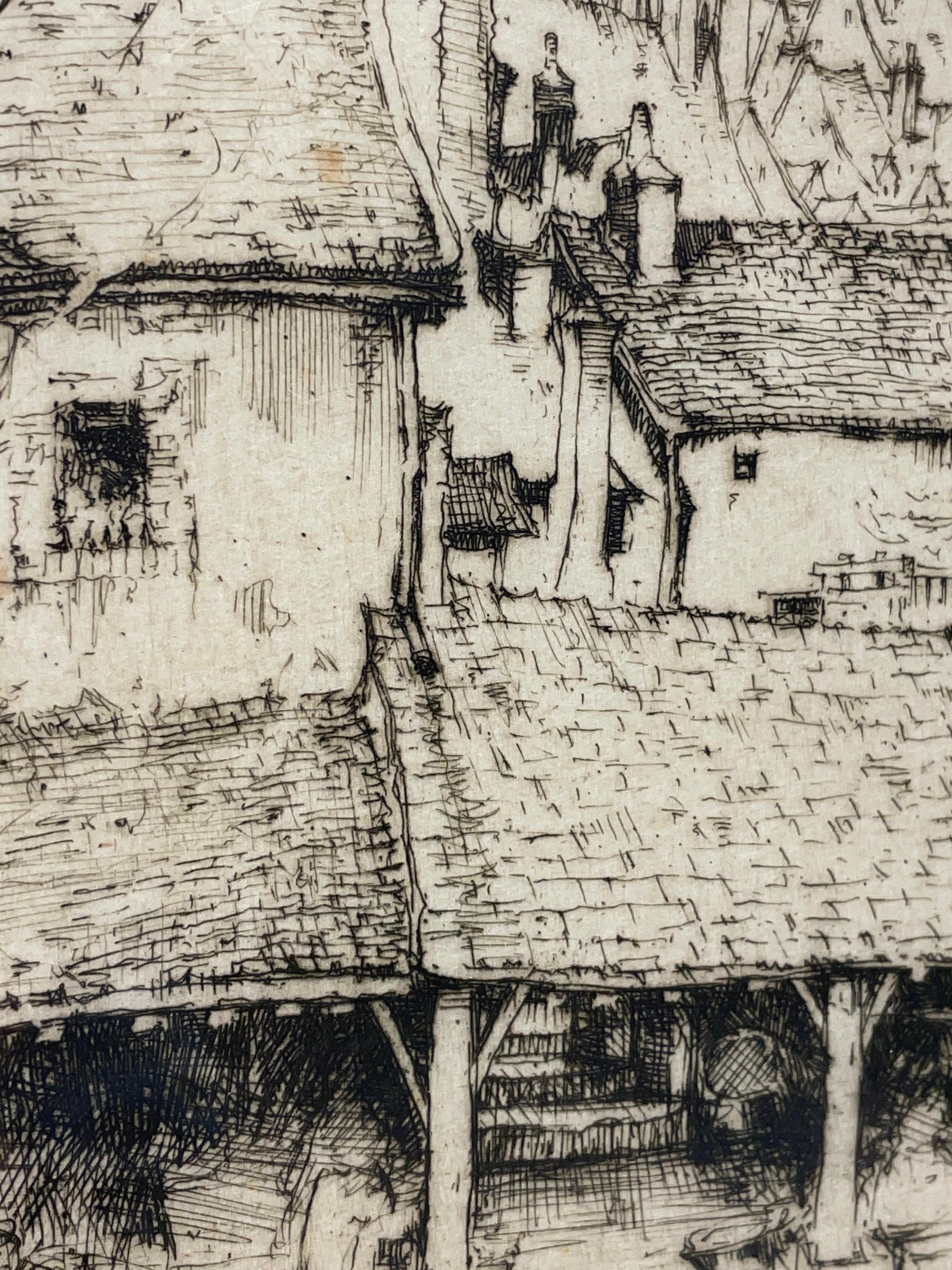 Frederick Keppel Etching Mansion in Woods, Ernst D. Roth Artist Proof Signed For Sale 1