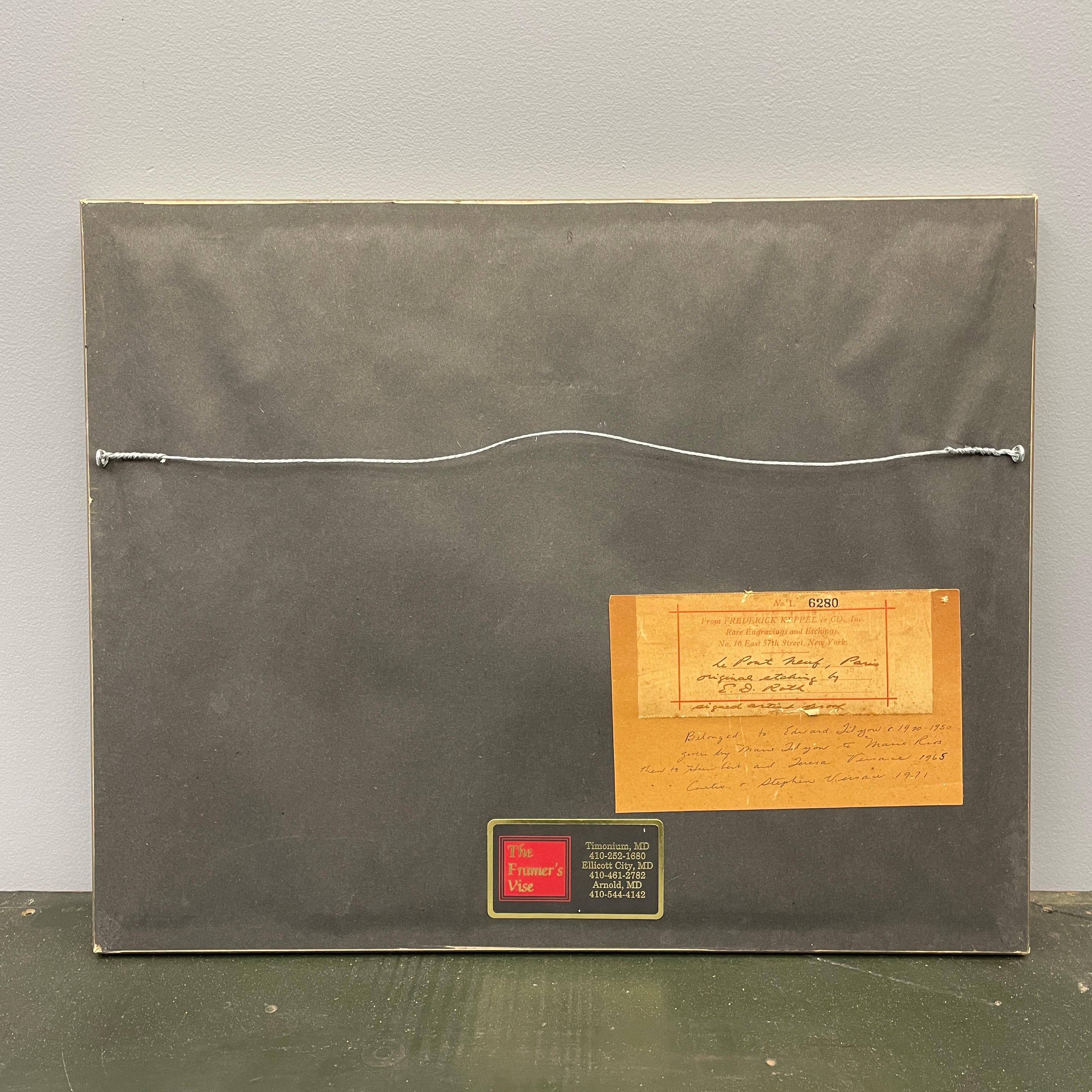 Frederick Keppel Etching Mansion in Woods, Ernst D. Roth Artist Proof Signed For Sale 1