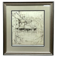 Frederick Keppel Etching Mansion in Woods, Ernst D. Roth Artist Proof Signed