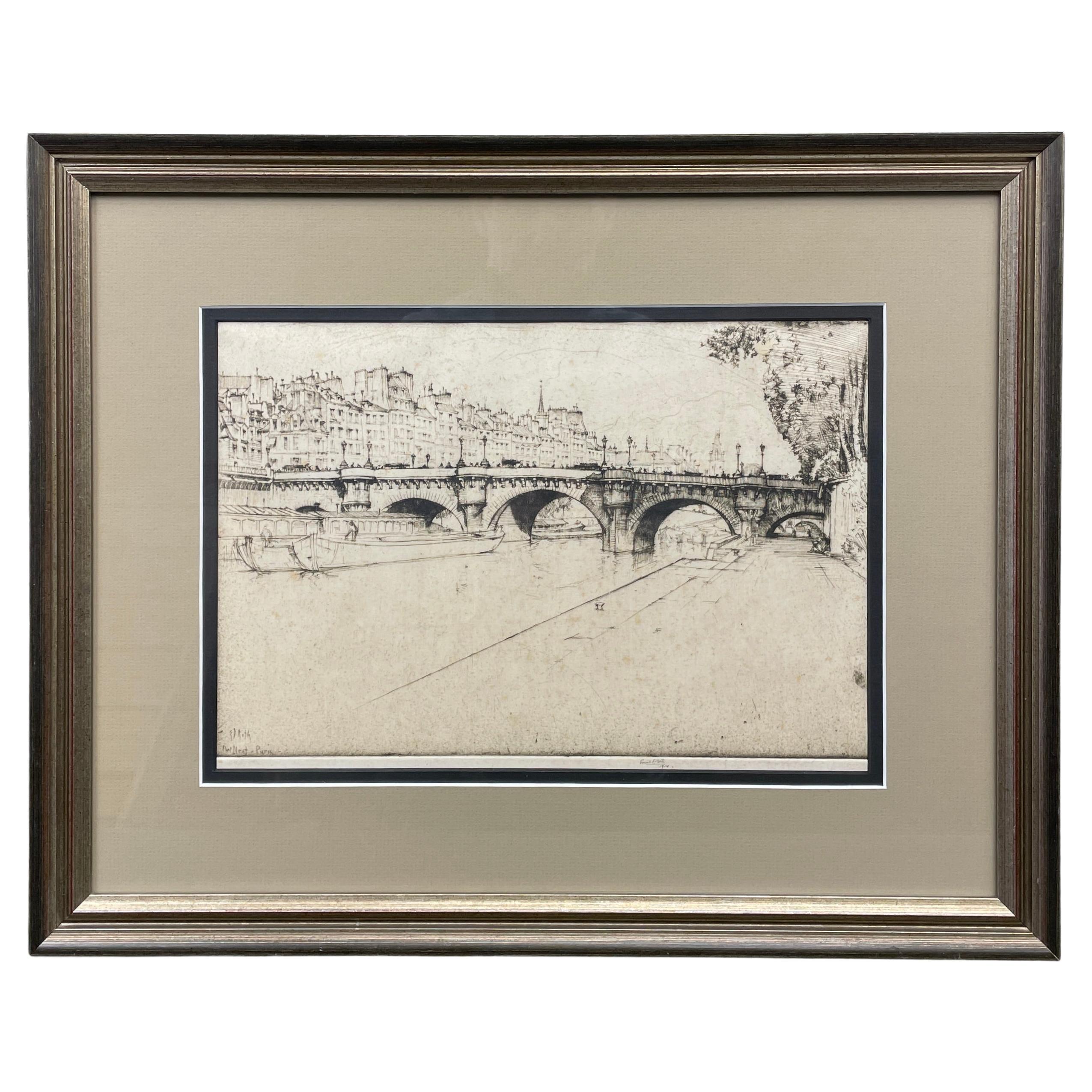 Frederick Keppel Etching Mansion in Woods, Ernst D. Roth Artist Proof Signed For Sale