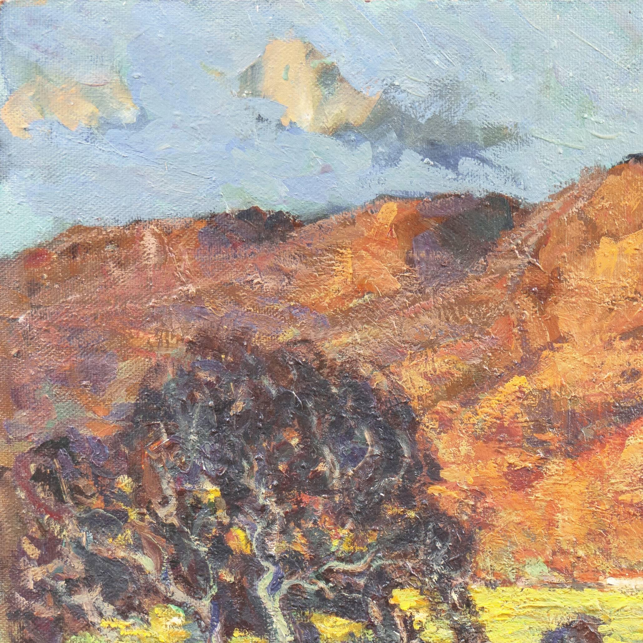  'San Gregorio, California', Impressionist, SFAA, Hamburg Academy of Fine Arts - Post-Impressionist Painting by Frederick Korburg