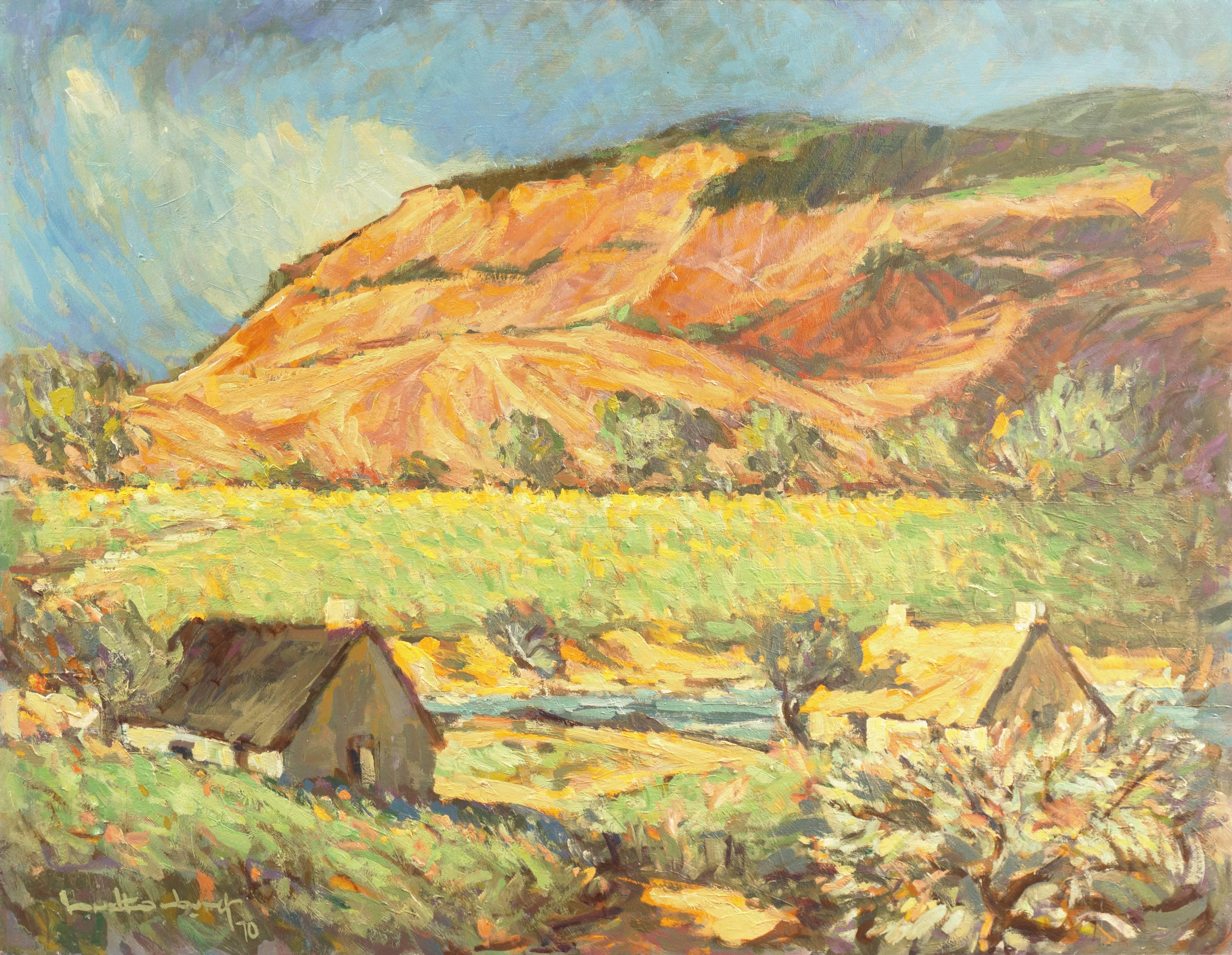 Frederick Korburg Landscape Painting - 'Under Ben Bulben, Sligo, Ireland', California Post Impressionist, Hamburg, SFAA