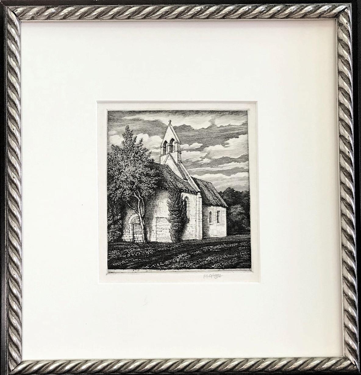 Chapelle de Netherton - Gris Landscape Print par Frederick Landseer Griggs, R.A., R.E.