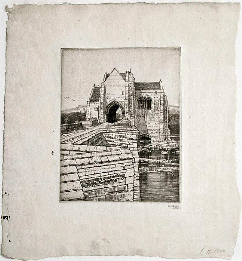 St. Botolph's Bridge (No. 1). - Print by Frederick Landseer Griggs, R.A., R.E.