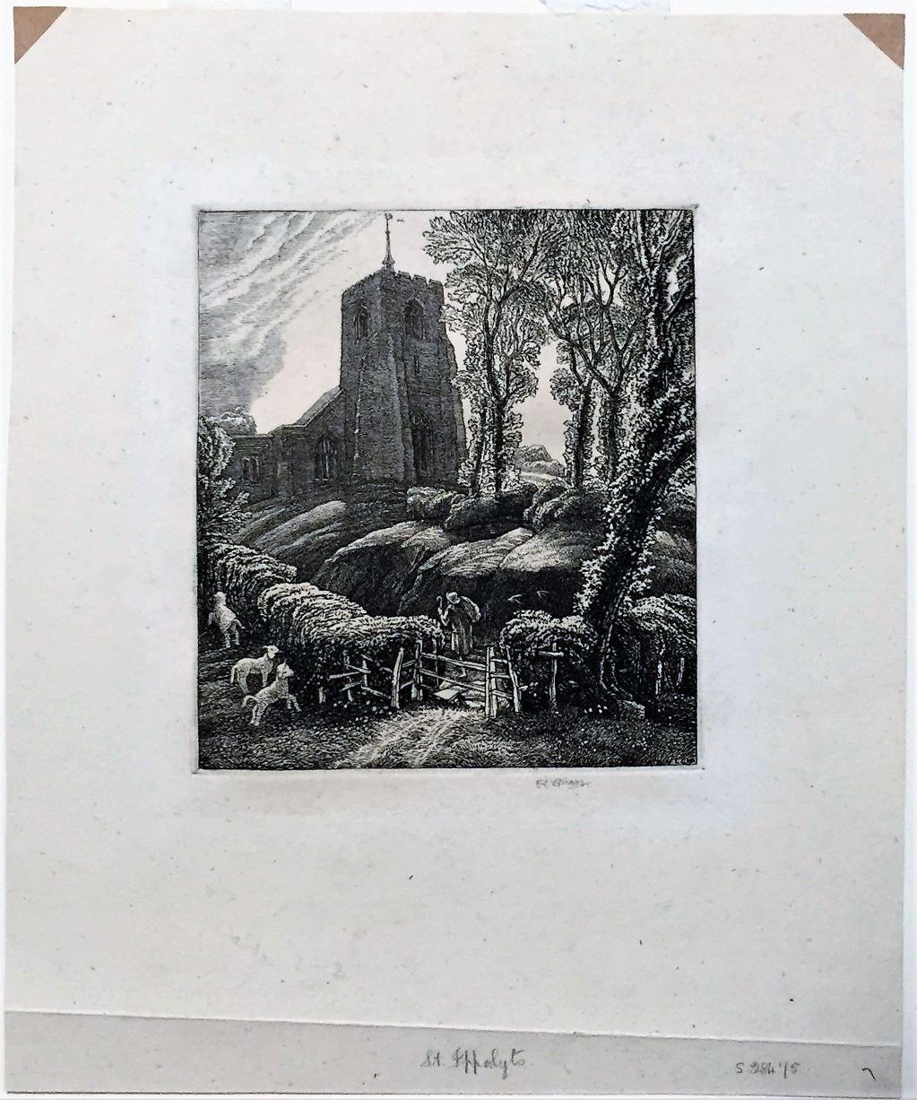 St. Ippolyts. - Print by Frederick Landseer Griggs, R.A., R.E.