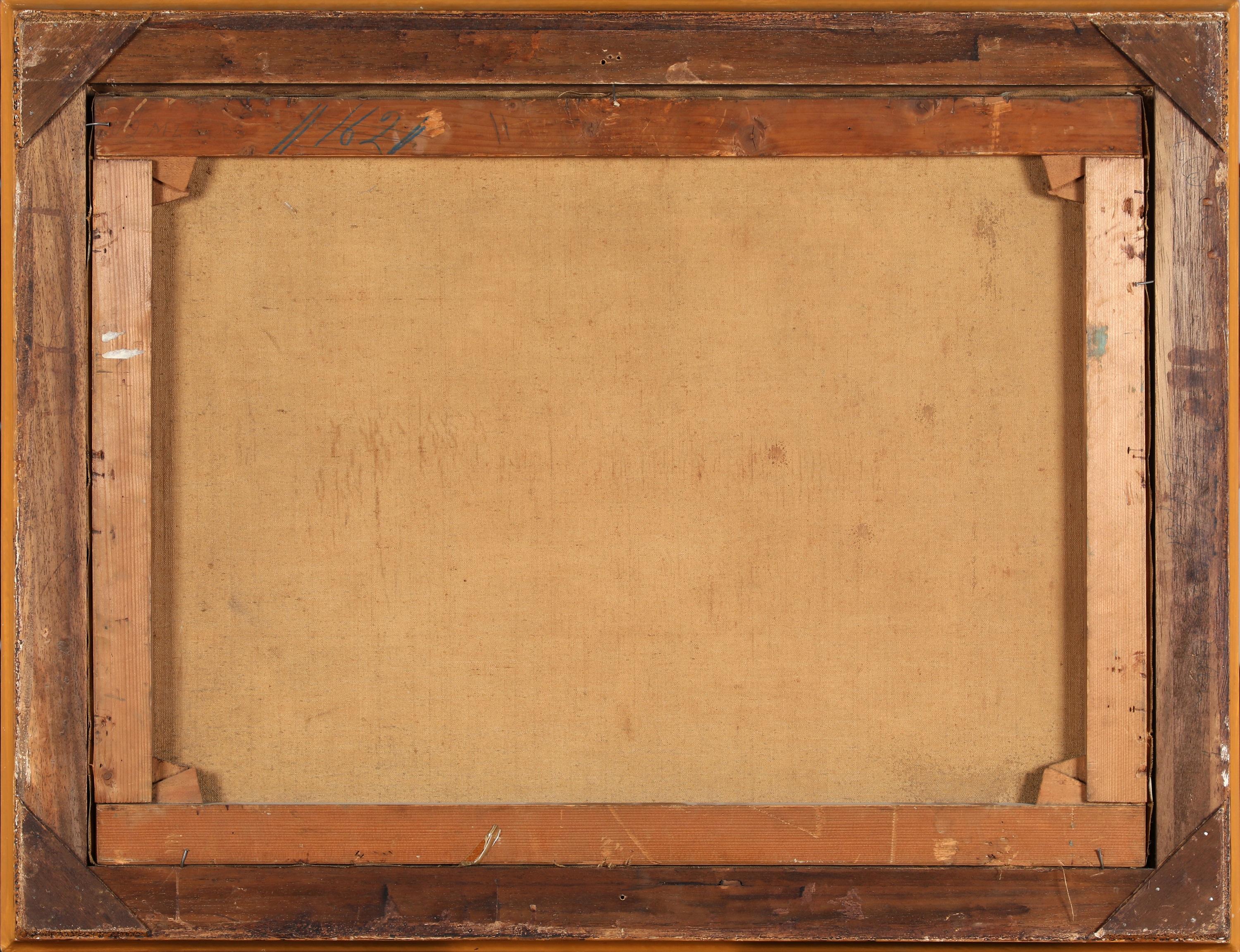 Frederick Lenditz, Rokoko-Interieur, Öl auf Leinwand, um 1900, signiert, gerahmt im Angebot 7