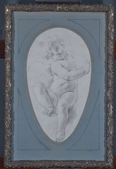 Antique Drawing of a cherub